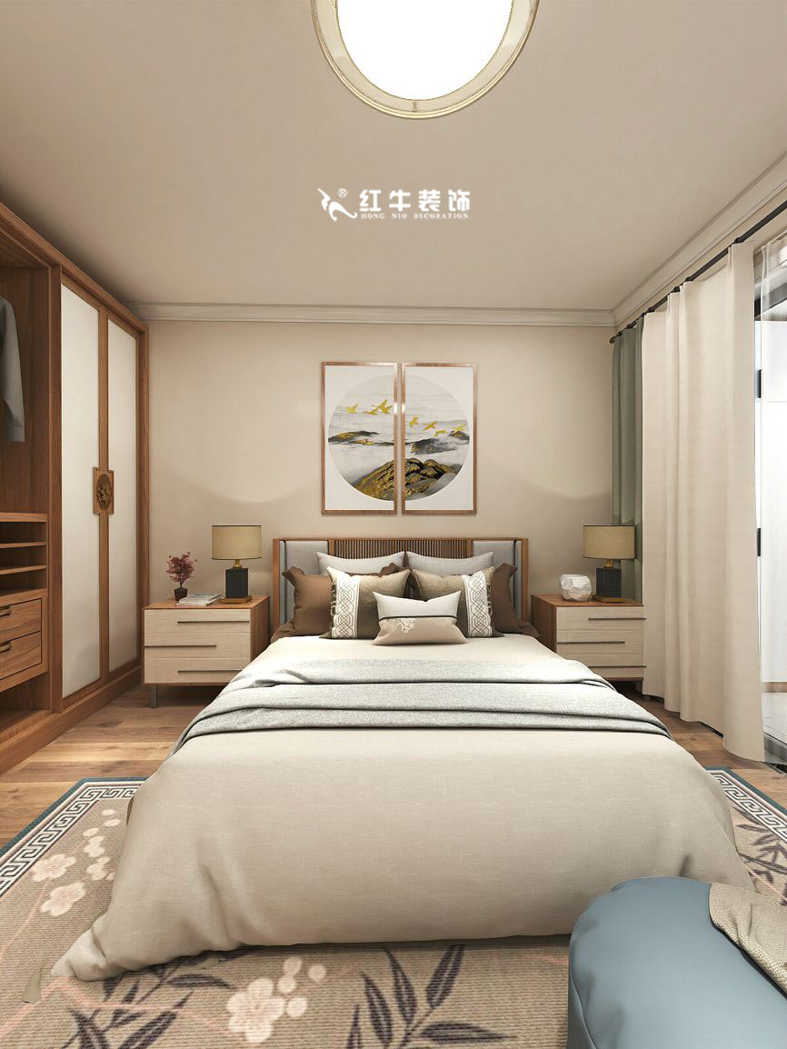 蔣琛_九條巷106㎡現(xiàn)代風“養(yǎng)老房”裝修，給設計做減法！07主臥+logo