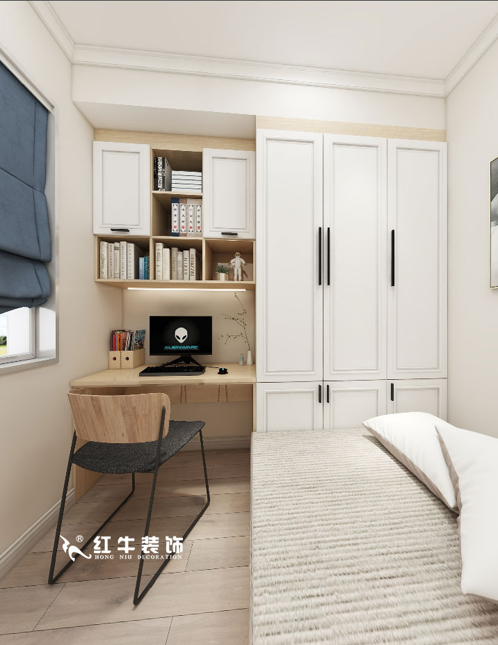 顧娟_金地都會(huì)意境118㎡現(xiàn)代風(fēng)格--弧形沙發(fā)設(shè)計(jì)，獨(dú)特有創(chuàng)意！10書房設(shè)計(jì)+
