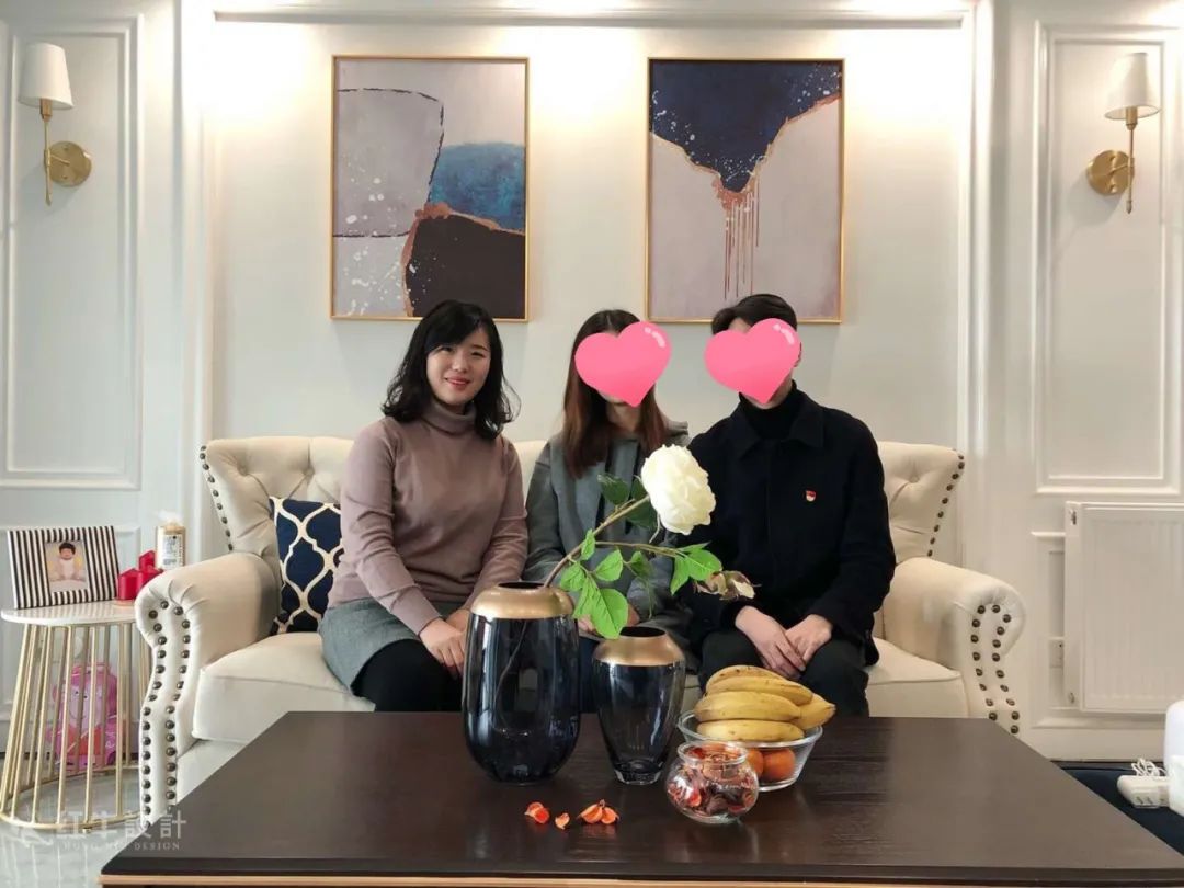85后夫婦的美式輕奢家，起名“海藍(lán)之謎”！01設(shè)計(jì)師與業(yè)主的合照