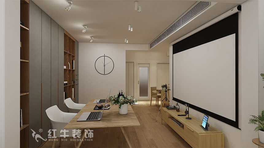 魏利利_津橋華府82㎡現(xiàn)代簡約｜顛覆傳統(tǒng)客廳，即是休閑書吧又是影院05客廳