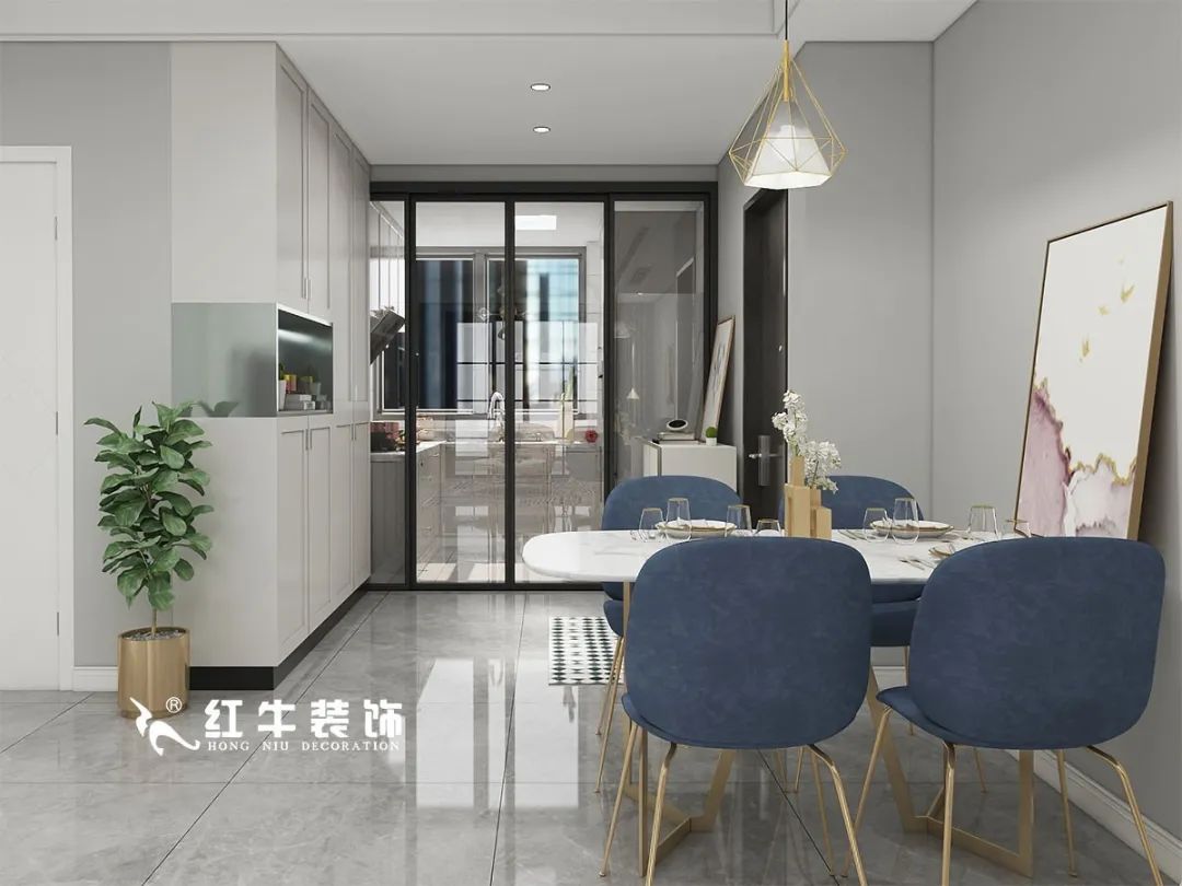 劉萍萍_仙龍灣山莊90㎡輕奢風(fēng)格｜加入一點(diǎn)金屬線條，這個(gè)家高級(jí)又溫柔！05