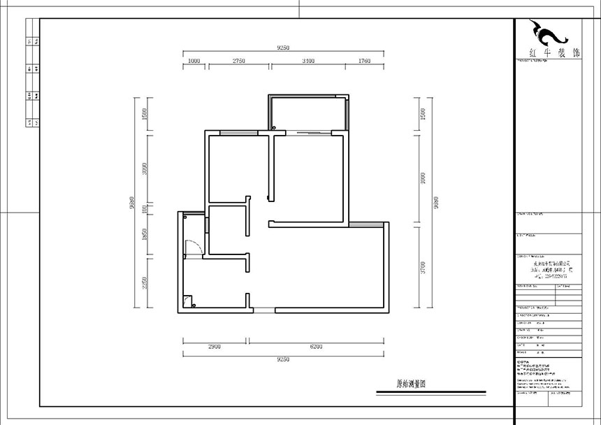 熊浩宇_楓林灣3-403-80㎡-現代簡約風格_2室2廳1衛(wèi)（老房翻新）_定制家￥88300_全包12萬00_01原始結構圖