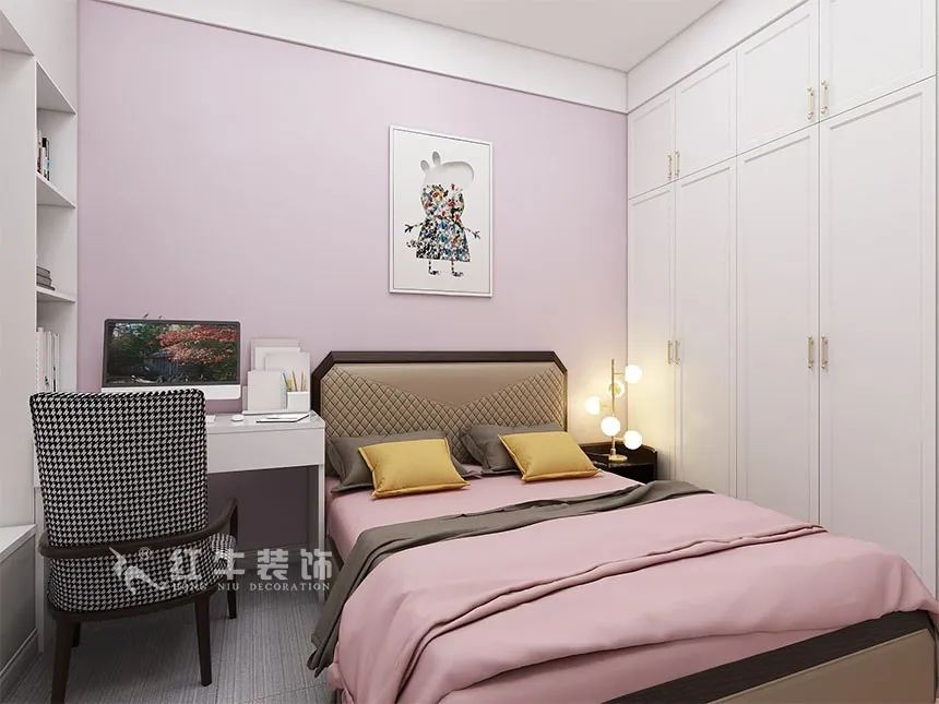 140㎡四房改三房，改善型住宅就要這樣設計?。ú坛申籣泊云間140㎡現(xiàn)代輕奢風格_4室2廳2衛(wèi)_新房裝修_半包￥106935）12