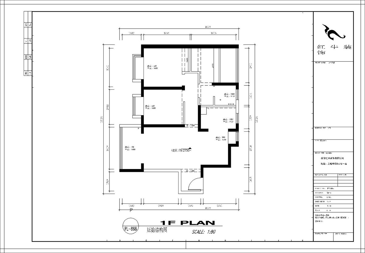 顧娟｜榮盛雋峰18-2404-102㎡-現(xiàn)代風(fēng)格｜3室2廳1衛(wèi)｜新房裝修｜定制家￥139500｜全包13萬(wàn)｜00_01原始結(jié)構(gòu)圖