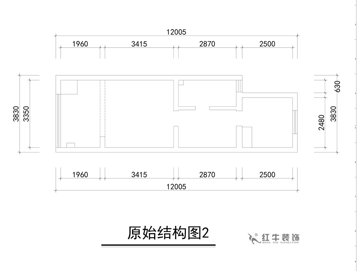 朱彥｜萬科金色里程8-706-70㎡-簡歐風格｜復式35+35㎡｜2室2廳1衛(wèi)｜定制家￥120000｜全包12萬｜00_02原始結(jié)構(gòu)圖2