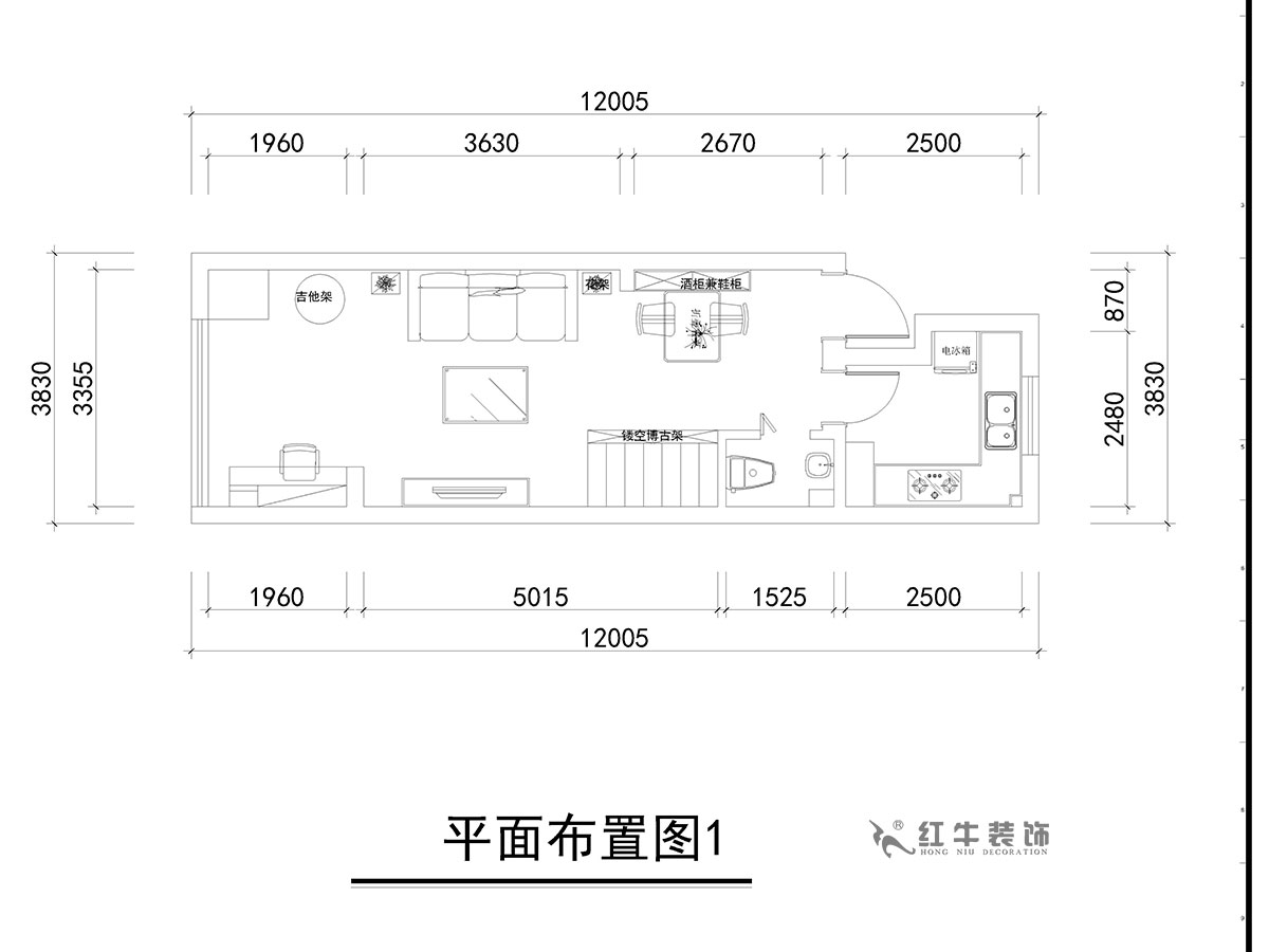 朱彥｜萬科金色里程8-706-70㎡-簡歐風格｜復式35+35㎡｜2室2廳1衛(wèi)｜定制家￥120000｜全包12萬｜00_03平面布置圖1