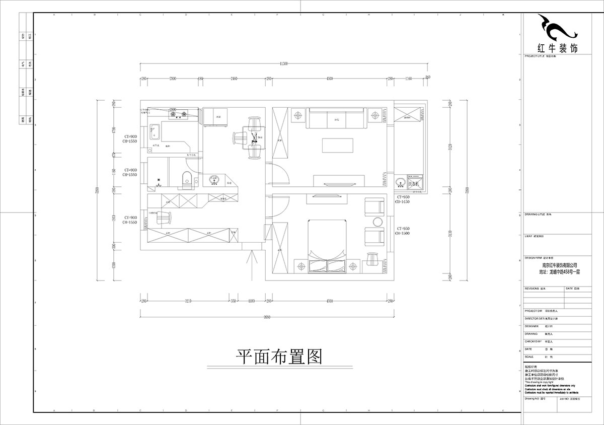 孟憲濤｜陳家牌坊2-404-74㎡-簡(jiǎn)約風(fēng)格｜3室1廳1衛(wèi)｜新房裝修｜定制家｜全包12萬｜00_02平面布置圖