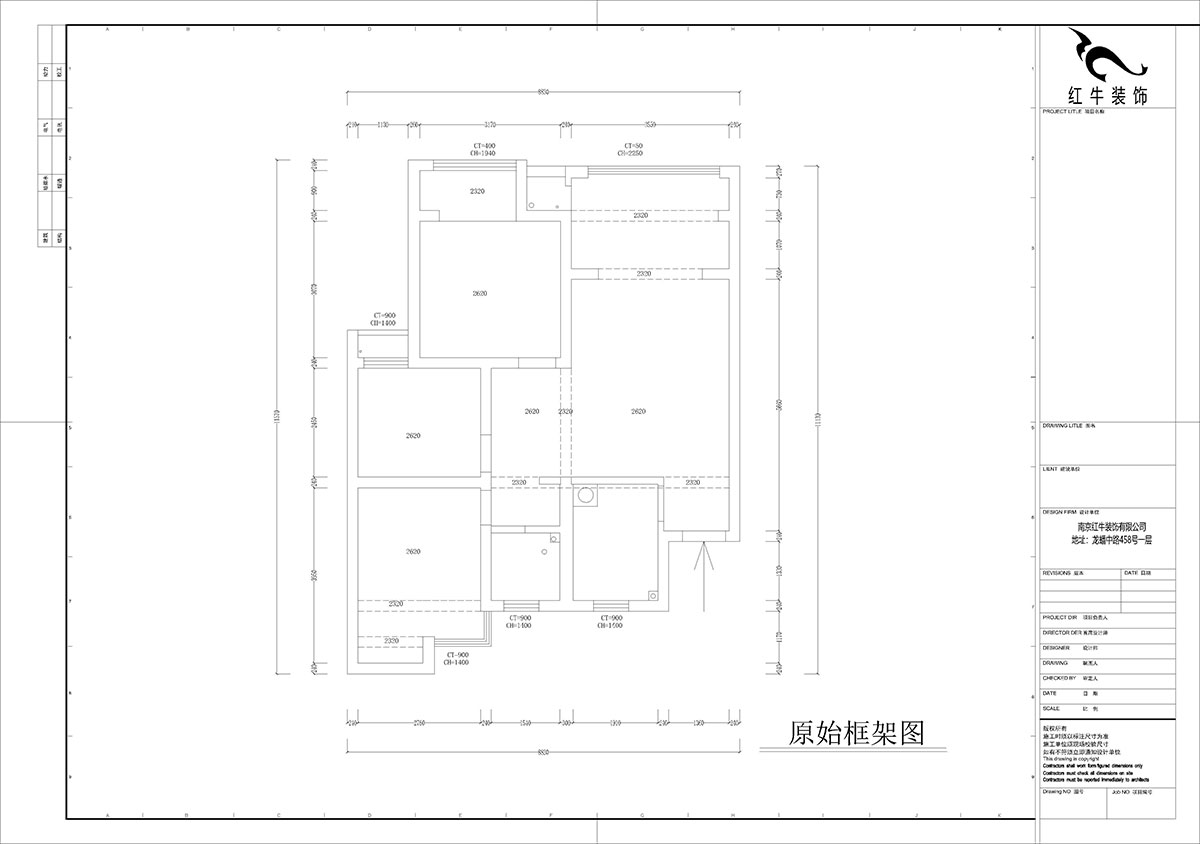 孟憲濤｜旭日愛上城星島園5-203-90㎡-簡(jiǎn)約風(fēng)格｜3室1廳1衛(wèi)｜老房裝修｜定制家｜全包14萬｜00_01原始框架圖