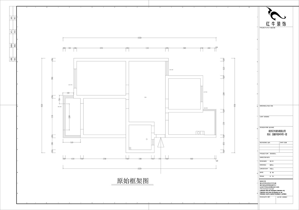 孟憲濤｜龍悅山莊7-402-82㎡-現(xiàn)代簡(jiǎn)約風(fēng)格｜3室2廳1衛(wèi)｜老房裝修｜定制家｜全包12萬(wàn)｜00_01原始框架圖