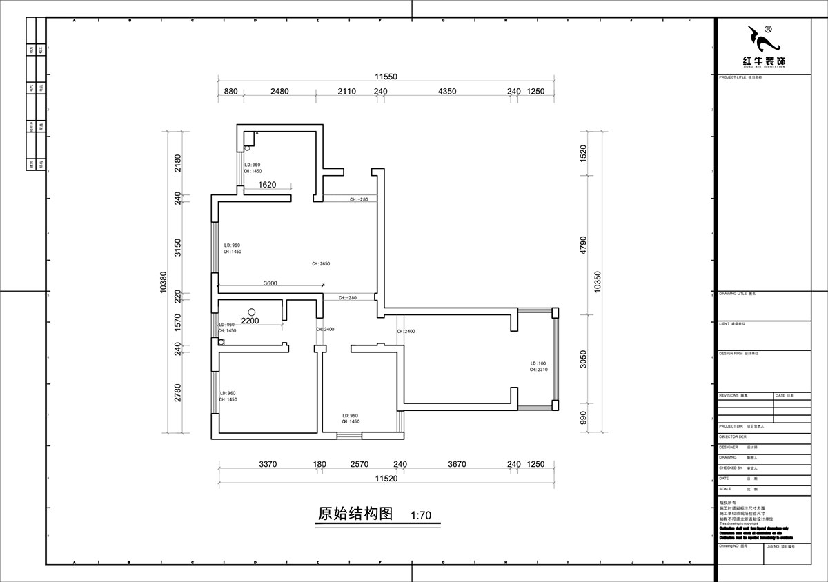 蔣?。y龍雅苑11-3-212-85㎡-現(xiàn)代原木風(fēng)｜3室1廳1衛(wèi)｜新房裝修｜定制家｜全包11萬｜00_01原始結(jié)構(gòu)圖